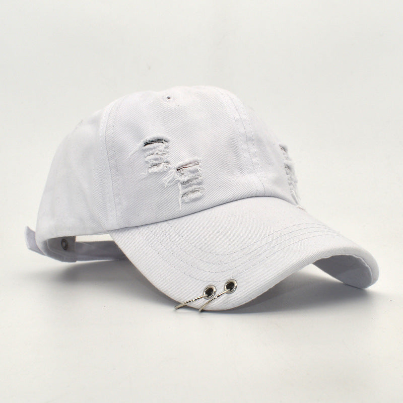 Wholesale Denim Hoop Hole Baseball Cap